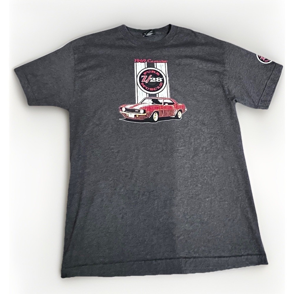1969 Camaro Z/28 Men's "Pure Muscle" T-Shirt — Size Large Gray‎